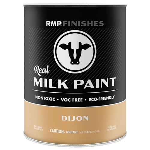 RMP Finishes Real Milk Paint Powder for Wood Furniture, Cabinets, Walls, Brick, and Stone, Matte Finish, Water-Based, Organic, Dijon, 1 Quart - color: Dijon, size: 32 Ounce (Pack of 1)