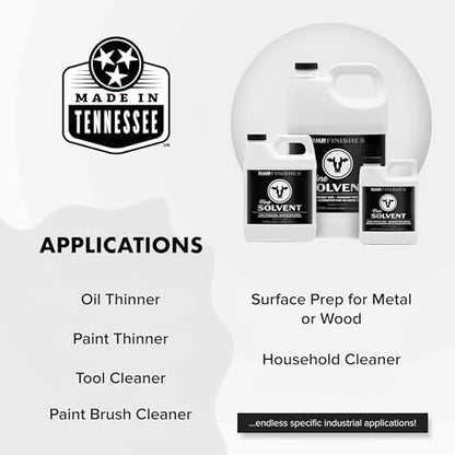 RMP Finishes Pine Solvent, Natural Alternative to Odorless Mineral Spirits, Oil and Paint Thinner, Degreaser, Brush Cleaner, 1 Gallon - size: 128 oz.