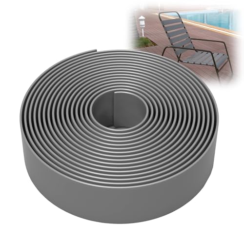 1.5 Inch Wide, 100ft Long Vinyl Strap - Replacement Straps for Patio Chairs - Vinyl Strapping for Patio Furniture Repair - Durable Seat Repair Kit for Lawn Chairs, Outdoor Furniture (Grey) - color: Grey