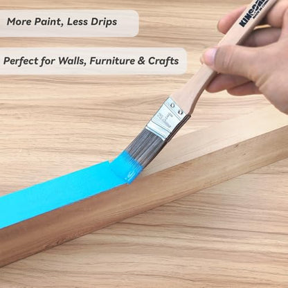 King Origin 10 Pack Angled Paint Brushes Set 1" 1.5" 2" 2.5" 3" - size: Multi-size, 10 Pack