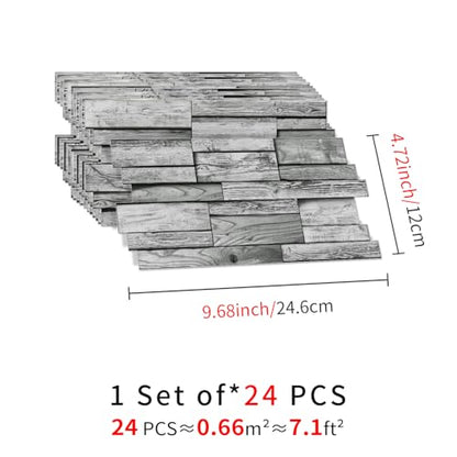 24pcs Peel and Stick Backsplash Tile Wall Stickers 9.68x4.72 inch - color: Hzw-xy-htp-101