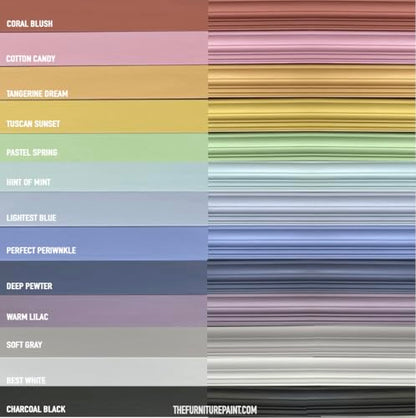 The Furniture Paint, Charcoal Black, 1-Step Chalky Style Furniture paint, Quart
