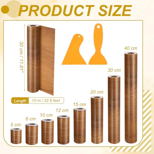 PATIKIL Wood Grain Repair Tape 12"x33" for Furniture Ash-Tone Grain - color: Ash-Tone Grain, size: 12"x33'