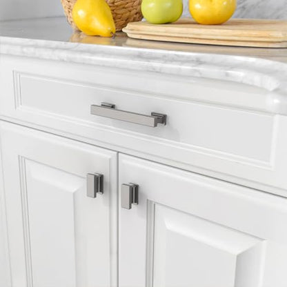 Amerdeco 10 Pack Brushed Black Nickel Cabinet Pulls 3.75" - color: Brushed Black Nickel, size: 3.75" hole center