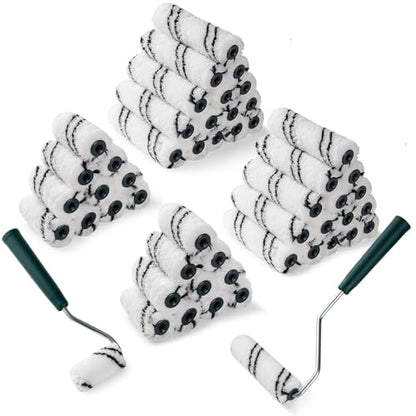 50 Pack 2 Inch and 4 Inch Microfiber Paint Roller Covers - size: 2 Inch & 4 inch, 52 Pack