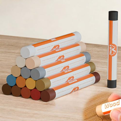 Wood Filler Sticks & Wax Repair Crayons - Fix Scratches, Scuffs & Holes - color: 16 Color