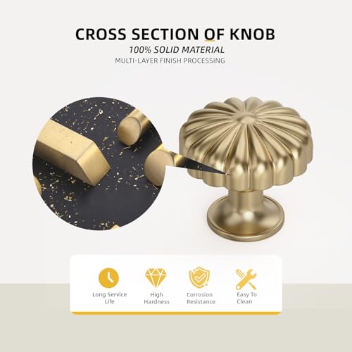Goldenwarm 15 Pack Champange Bronze Kitchen Cabinet Knobs for Drawers - color: Champange Bronze
