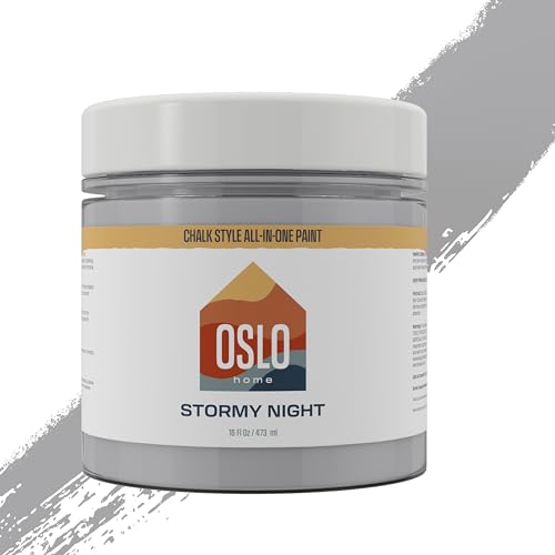 Chalk Style Paint, Grey (Stormy Night), Pint, Matte - color: 18) Stormy Night, size: 16 Fl Oz (Pack of 1)