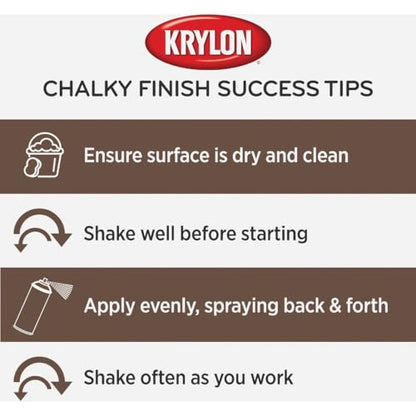 Krylon 135513 Chalky Finish Aerosol Spray Paint 12oz, Dark Brown Wax Coating - color: Dark Brown Finishing Wax, size: 12 Ounce (Pack of 1)