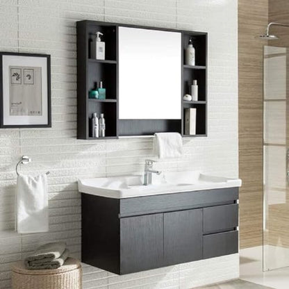practicalWs Black Wood Wallpaper Peel and Stick Wallpaper Removable - color: Black, size: 35.4" x 118"