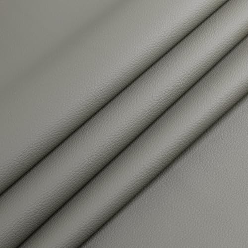 Marine Vinyl Fabric Waterproof Soft Leather Material 55"×108" Gray - color: Grey, size: 55"W x 108"L