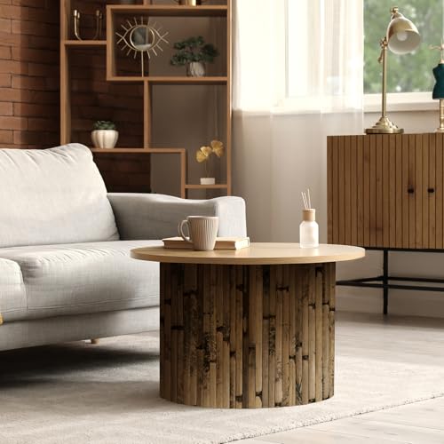 Art3d 48 x 96 in Pole Wrap Natural Bamboo Wall Panel, 2-Pack, Dark Burned - color: Dark Burned, size: 2-48 inches x 96 inches