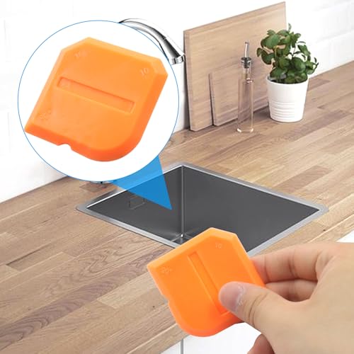 4 Pcs Silicone Caulking Tools, Orange - color: Orange