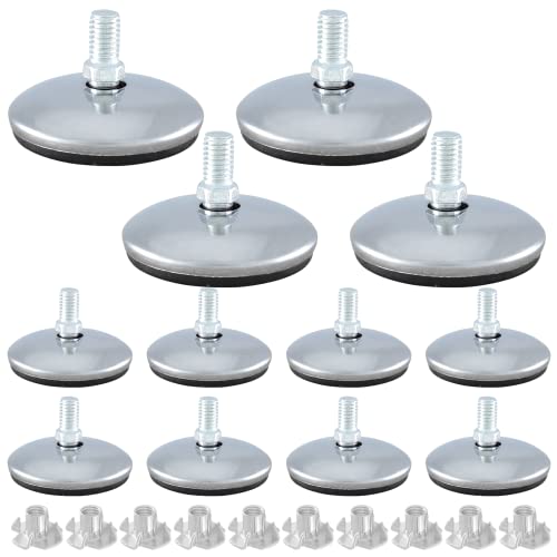 Bivethoi M8 Furniture Leveling Feet, 12 Pack, 2 Inch OD - size: M8 (2 inch)