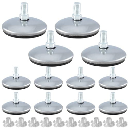 Bivethoi M8 Furniture Leveling Feet, 12 Pack, 2 Inch OD - size: M8 (2 inch)