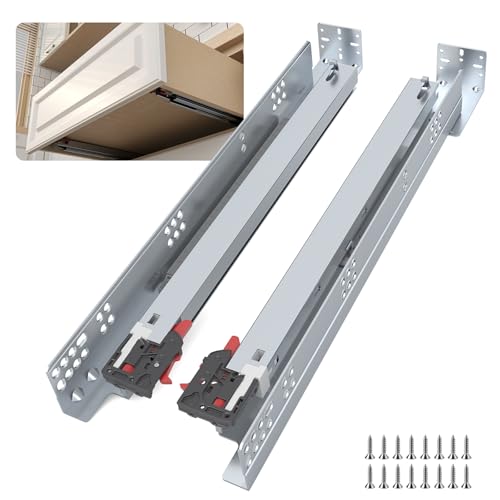 1 Pair 2 Pcs Concealed Soft Close Undermount Drawer Slides 9 Inch - size: 9 Inch