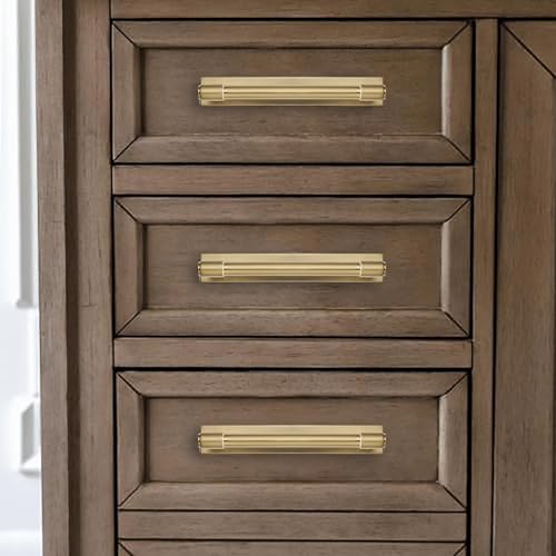 khtumeware 5 Pack 5 inch (128 mm) Center to Center Brushed Gold Cabinet Pull Backplate with Base Plate Zinc Solid Brushed Brass Kitchen Cabinet Handles Drawer Pulls Cabinet Hardware - color: Brushed Brass, size: 5"(128mm) Hole Center