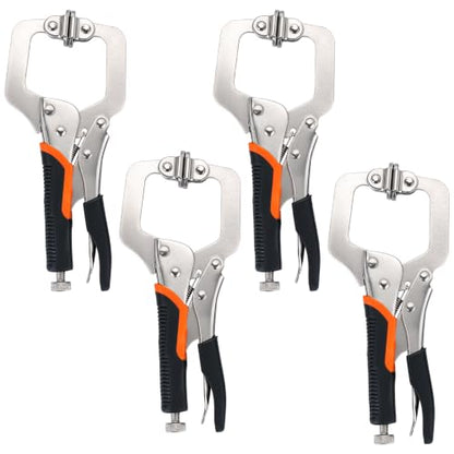 4 Pack 6-Inch C Clamp Locking Pliers Vice Grip Welding Clamps