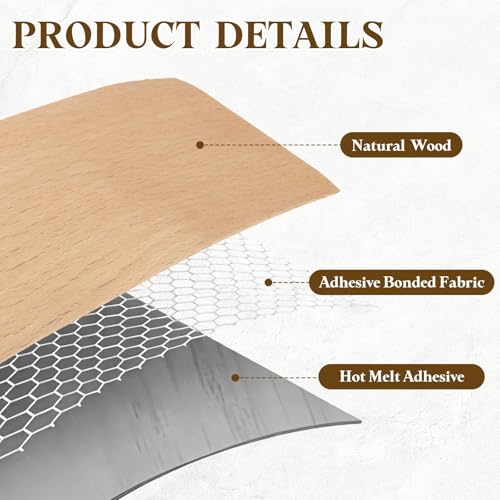uxcell 1 Inch x 13ft Wood Veneer Edge Banding, Pre-Glued Flexible Beech Edging Strips, Iron on with Hot Melt Adhesive Wood Tape for Cabinet Repair and Furniture Restoration - size: 1 Inch x 13ft