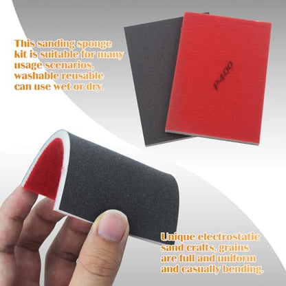 400 Grit Sanding Sponge, Wet Dry Sanding Block, 20 Pcs - size: 400 Grit