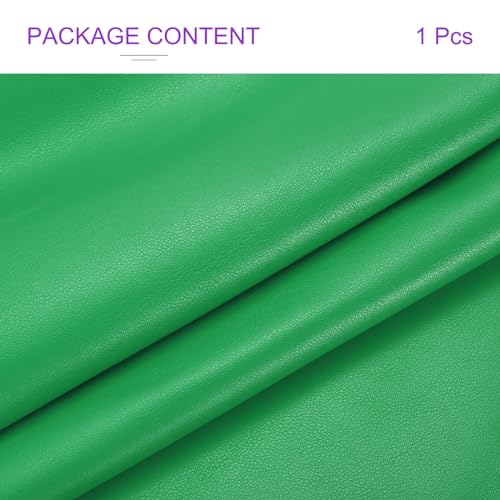 DMiotech 1 Pack 14 Inch x 53 Inch Faux Leather Sheet Furniture Cover Napa Skin Green PU Leather Roll for Handmade DIY Craft Projects - color: Green