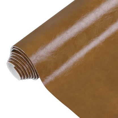 54" Marine Vinyl Upholstery Faux Leather Fabric by The Yard Waterproof - color: Amber, size: Pre-cut 1 Yard 54"x36"
