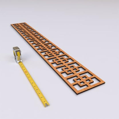 46 1/4"W x 6"H x 1/4"T Cambridge Fretwork Moulding, Cherry - color: Cherry, size: 6-in. H x 0.25-in. T