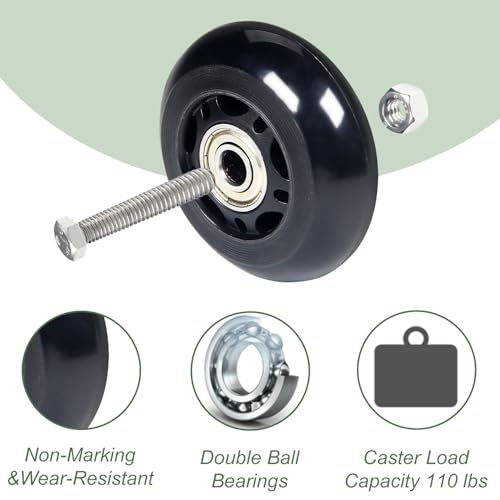 3" x 1" Chair Caster Wheels Office Chair Wheels Storage Cart Rolling Cart - size: 3 in