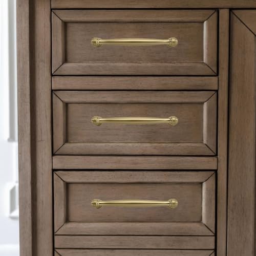 khtumeware 20 Pack 3 Inch(76mm) Brushed Brass Cabinet Pulls Satin Brass Kitchen Cabinet Handles Kitchen Cabinet Hardware for Cupboard Drawer Handles Dresser Pulls - color: Brushed Brass, size: 3 Inch(76mm) Hole Center