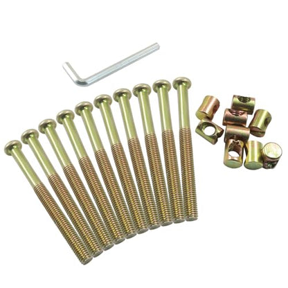 M8 X 90mm Barrel Bolt Nuts, 10 Pack - size: M8(90mm)