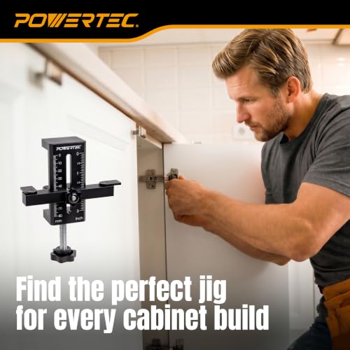 POWERTEC Cabinet Door Mounting Jig for Upper Wall Cabinets (72426) - style: Cabinet Door Mounting Jig