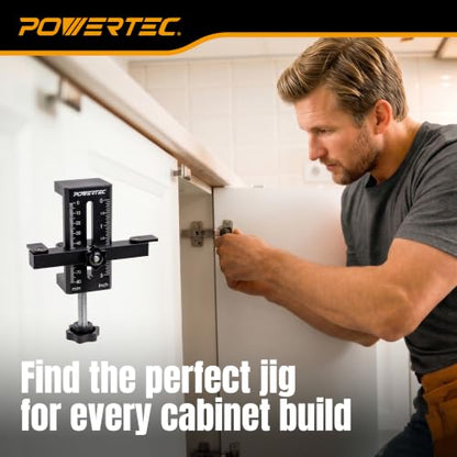 POWERTEC Cabinet Door Mounting Jig for Upper Wall Cabinets (72426) - style: Cabinet Door Mounting Jig