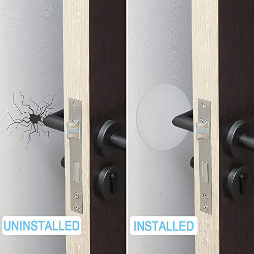 Door Stopper Wall Protector,Transparent Large Round - size: 9 cm Round (3 pcs)