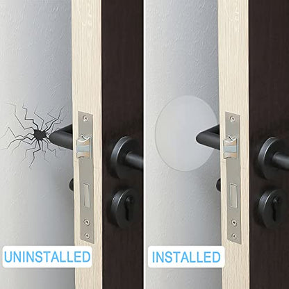 Door Stopper Wall Protector,Transparent Large Round - size: 9 cm Round (3 pcs)