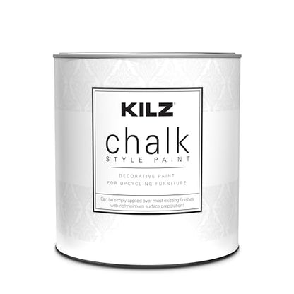 KILZ Chalk Style Paint, Interior, Ultra Flat, White, 1 Quart - color: White