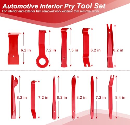 Doaho 19Pcs Car Trim Removal Tool Kit with Storage Bag - color: Red-19pcs Trim Removal Tools