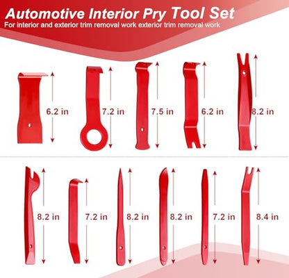 Doaho 19Pcs Car Trim Removal Tool Kit with Storage Bag - color: Red-19pcs Trim Removal Tools