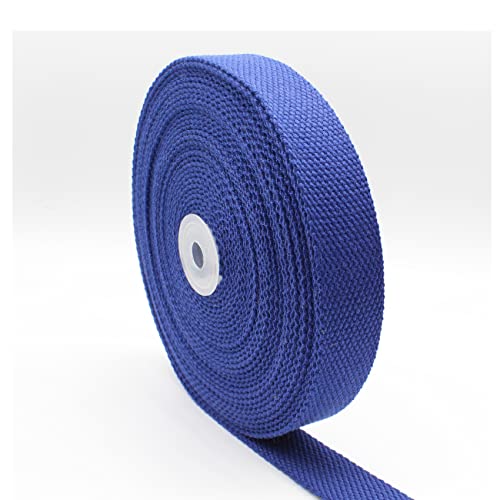 Heavy Cotton Webbing 1 Inch Wide 10 Yard for Bag Handles, Strap, Tote Bag, Cloth Belt, Outdoor Supplies - color: Blue, size: 10Y
