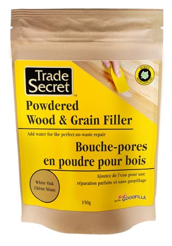 Trade Secret Wood Filler Powder, White Oak Tintable Grain Repair, 150 g - color: White Oak