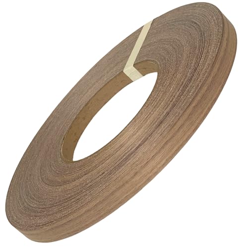 Pre-Glued Edge Banding Walnut 7/8" x 250' Roll - Easy Application Iron-On Edge Banding for Furniture Restoration - Wood Edge Banding - Edge Banding Iron-On - Edge Banding (Walnut, 7/8" x 250') - color: Walnut, size: 7/8" x 250'