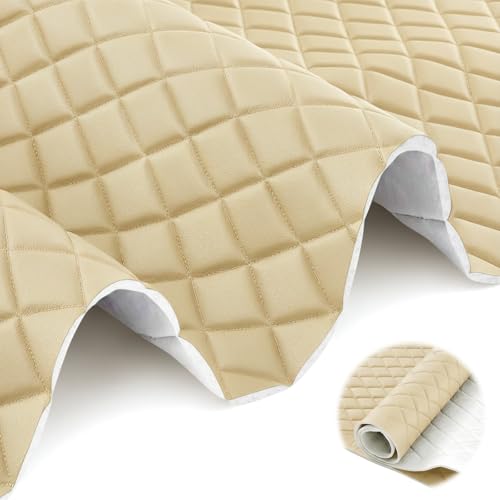 SmoothNovelty 2.1 Yards Vinyl Headliner Material, Champagne Beige - color: Champagne Beige, size: 2.1 Yards