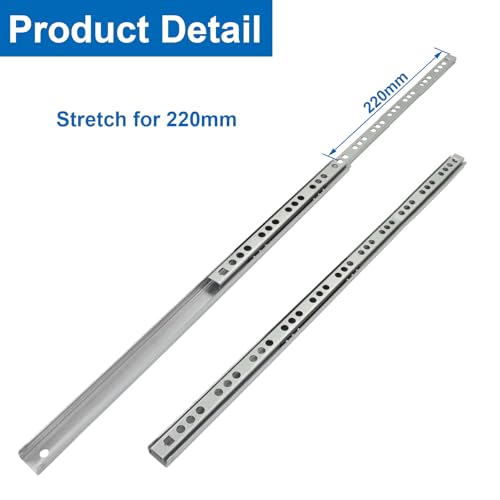 13.5" Small Narrow Drawer Slides, 1 Pair - size: 13.5"