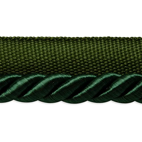 Trims by the Yard Hilda 3/8" Twisted Lip Cord Trim, Versatile Trim for DIY Crafts, Picture Frames, Home Decor, and Fashion Items, 10-Yard Cut, Hunter Green - color: Hunter Green