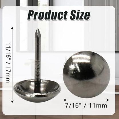Black Antique Upholstery Tacks 200Pcs - color: Black