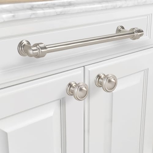 10 Pack 15 Inch(381mm) Kitchen Cabinet Handles Brushed Satin Nickel Cabinet Pulls Silvery Drawer Pulls Zinc Alloy Kitchen Hardware - color: Brushed Satin Nickel, size: 15'' Hole Center(381mm)