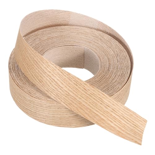 PATIKIL Red Oak Edge Banding, 1 1/2 inch x 49.2 ft Wood Veneer Tape Pre-glued Flexible Plywood Edge Banding with Hot Melt Adhesive for Furniture Restoration - color: Red Oak, size: 1-1/2 Inch x 49 ft