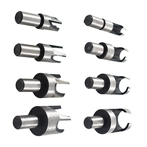 8-Pack Wood Hole Plug Cutter Set Carbon Steel Cutting Tools Cork Dowel Shank Drill Bit Knife for Woodworking Hole Saw Cutting 6MM 10MM 13MM 16MM (1/4 3/8 1/2 5/8)