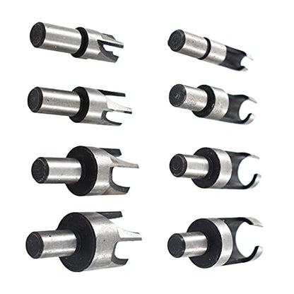 8-Pack Wood Hole Plug Cutter Set Carbon Steel Cutting Tools Cork Dowel Shank Drill Bit Knife for Woodworking Hole Saw Cutting 6MM 10MM 13MM 16MM (1/4 3/8 1/2 5/8)