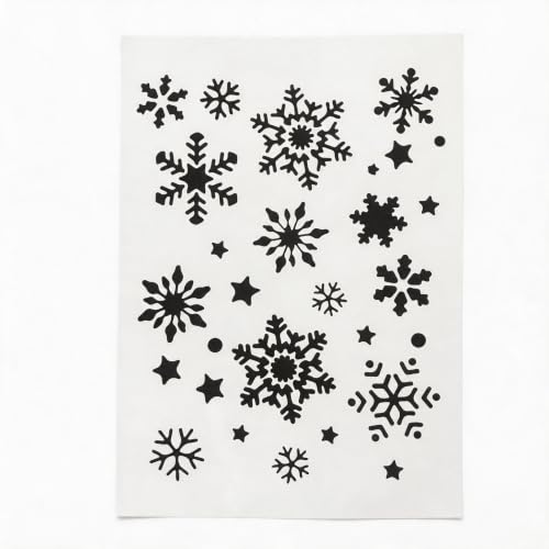 TIAMECH A4 Reusable Snowflake Stencil for Painting - color: Snowflake