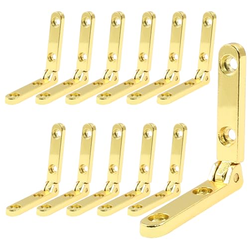 12 Pcs Jewelry Box Hinges, Gold - color: Gold